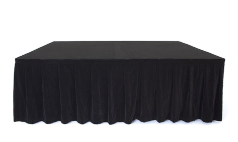 Stage black skirting