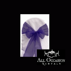 Organza Sash Eggplant