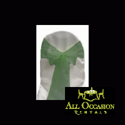 Organza Sash Hunter Green