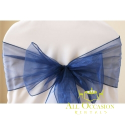 Organza Sash Navy Blue