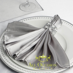 Satin Napkins Silver