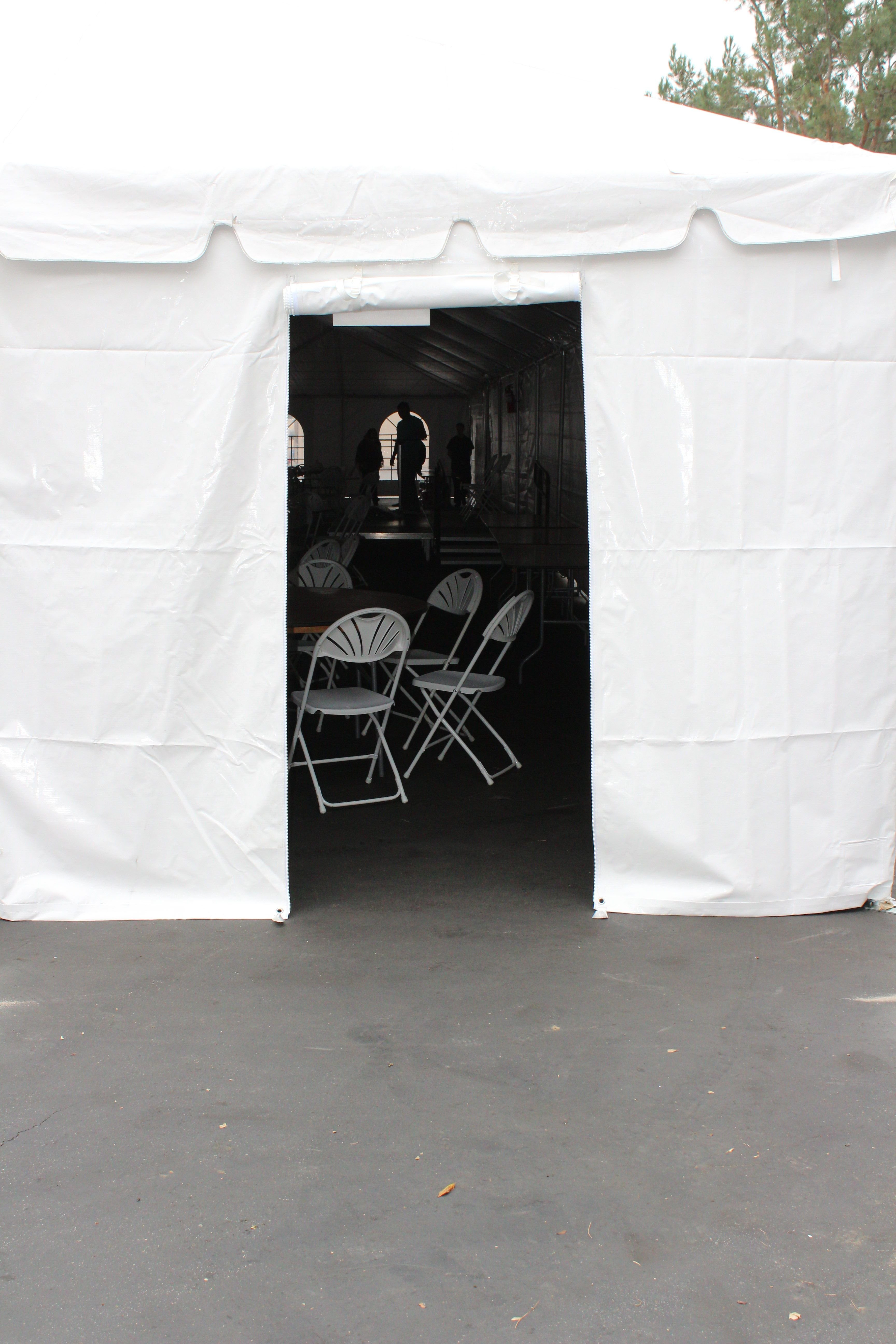 Tent solid white Door