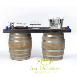 Wine barrel bar or table