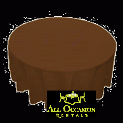 90 inch Round Polyester Tablecloth Chocolate