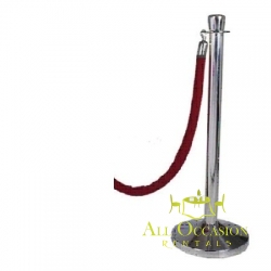 Stanchion Rope Dividers with red velvet rope