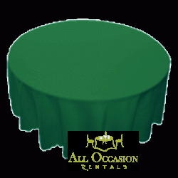 90 inch Round Polyester Tablecloth Forest Green