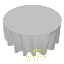 120 inch Round Polyester Tablecloth Grey