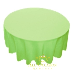 90 inch Round Polyester Tablecloth Lime
