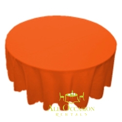 90 inch Round Polyester Tablecloth Orange
