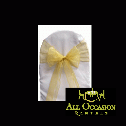 Organza Sash Gold