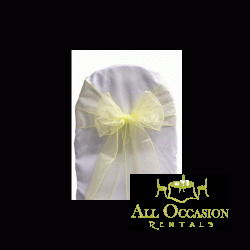 Organza Sash Lemon
