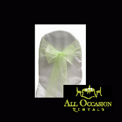 Organza Sash Lime