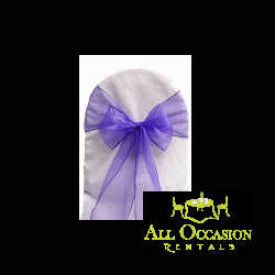 Organza Sash Purple