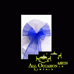 Organza Sash Royal Blue