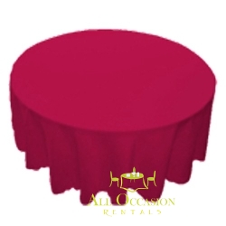 120 inch Round Polyester Tablecloth Rose