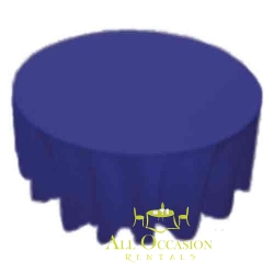 90 inch Round Polyester Tablecloth Royal Blue