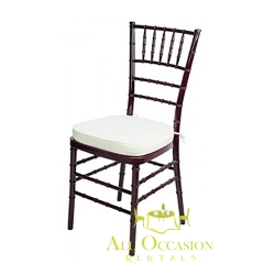 Chiavari Chair  Mahogany with Ivory Cushion