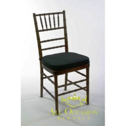 Silla Chiavari Caoba con negro cojÃ­n