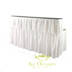 6\' Bar with white draping