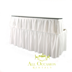 6' Bar with white draping