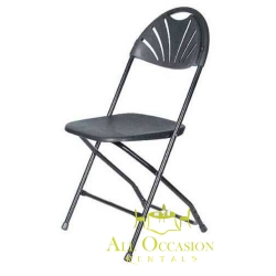 Fan Plastic Folding chairs Black