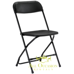 Plastic Folding Chairs Black