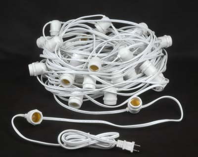 Stringer Light / bistro lighting 100' White