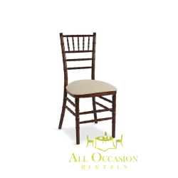 Chiavari Chair Fruitwood with Ivory Cushion