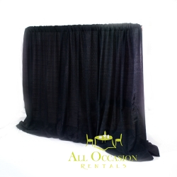 Pipe & Drape -10 ft High BLACK -per linear foot