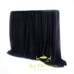 Pipe & Drape -15 ft High Black -per linear foot