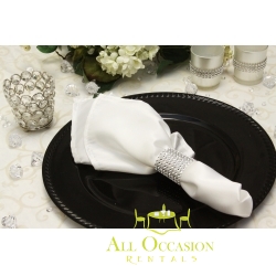 Satin Napkins White