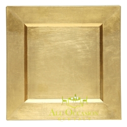 Square Gold Charger Plate