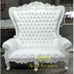 THRONE LOVESEAT WHITE