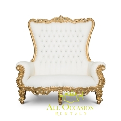 THRONE LOVE SEAT GOLD