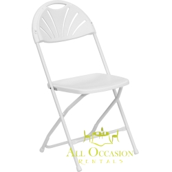 Fan plastic folding chairs White