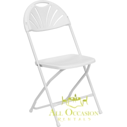 Fan plastic folding chairs White