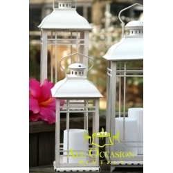 White metal lanterns small