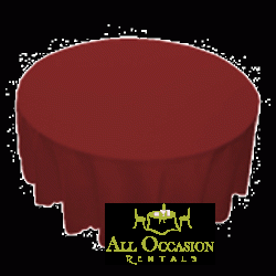 90 inch Round Polyester Tablecloth Burgundy