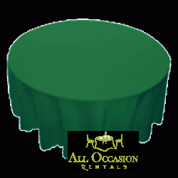 120 inch Round Polyester Tablecloth Forest Green