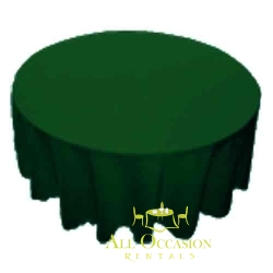 90 inch Round Polyester Tablecloth Hunter Green