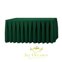 14ft Polyester Table Skirt Hunter Green