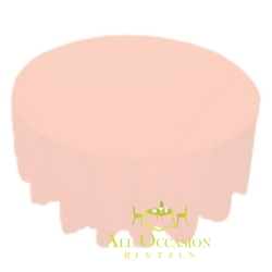 120 inch Round Polyester Tablecloth Pink
